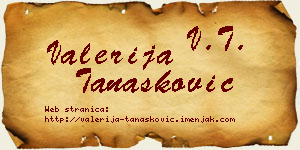 Valerija Tanasković vizit kartica